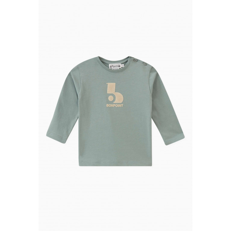 Bonpoint - Tahsin Logo T-shirt in Organic Cotton