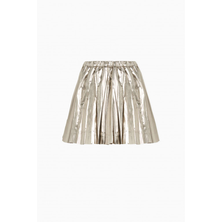 Bonpoint - Metallic Pleated Skirt in Fabric