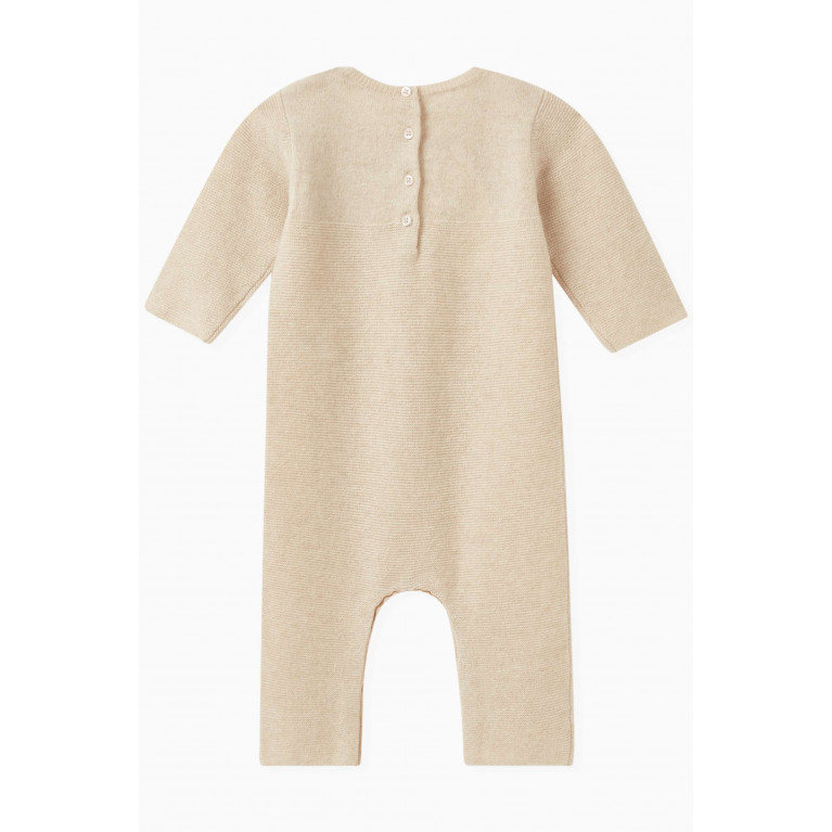 Bonpoint - Tinoe Sheep-detail Romper in Cashmere