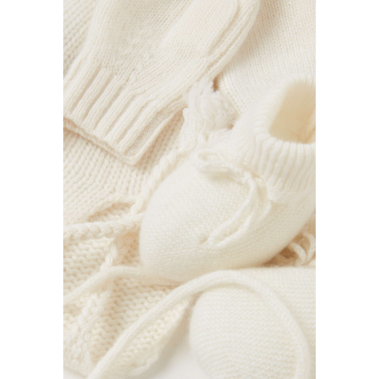 Bonpoint - Pompom Hat, Mittens and Booties Set in Cashmere