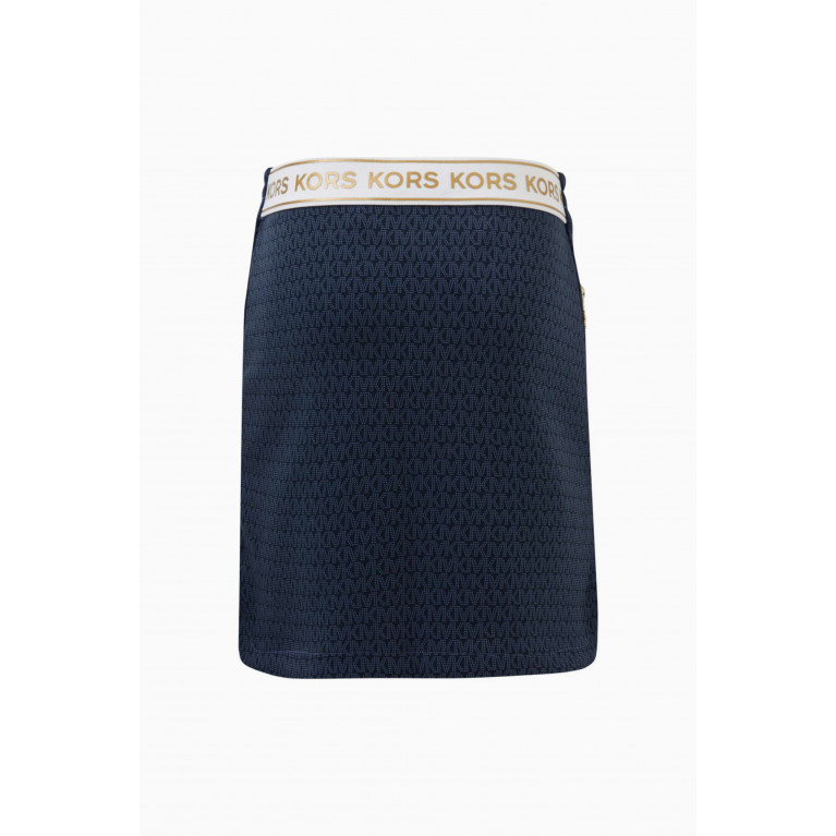 Michael Kors Kids - Logo Skirt in Cotton Blue