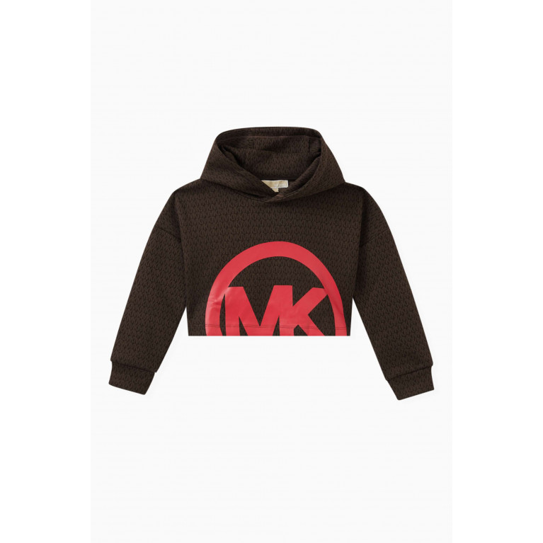 Michael Kors Kids - Logo-print Hoodie in Cotton Brown