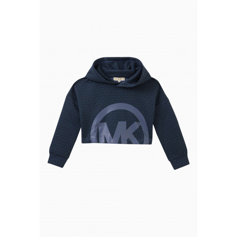 Michael Kors Kids - Logo-print Hoodie in Cotton Blue