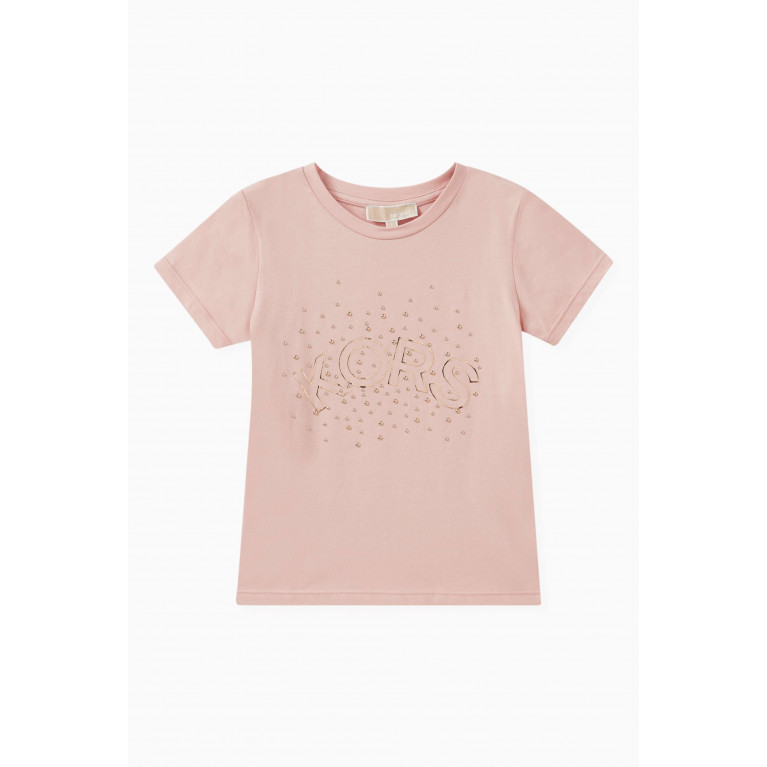 Michael Kors Kids - Logo T-shirt in Cotton Pink