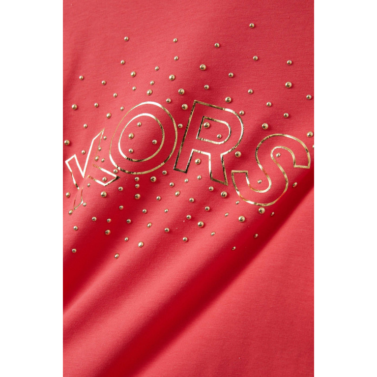 Michael Kors Kids - Logo T-shirt in Cotton Pink