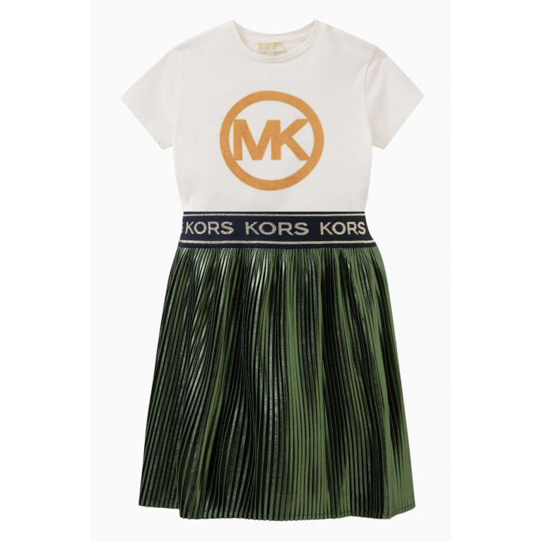 Michael Kors Kids - Pleated Skirt in Metallic-viscose