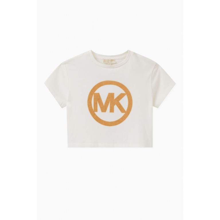 Michael Kors Kids - Logo-print T-shirt in Cotton Neutral