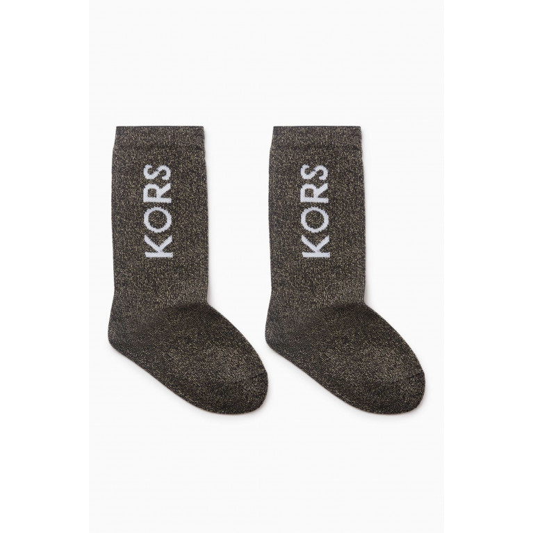 Michael Kors Kids - Logo Socks in Cotton-blend Black