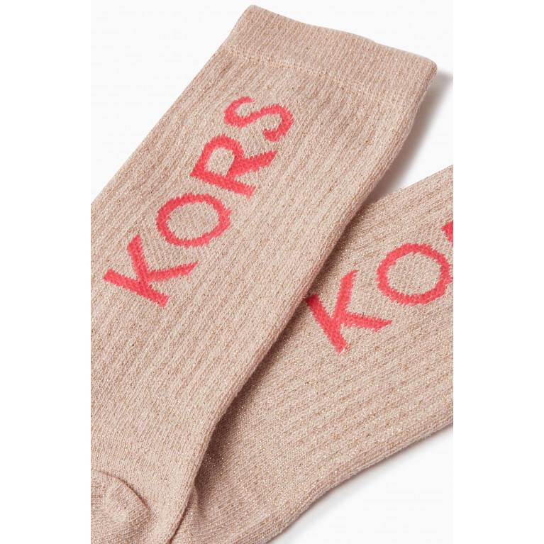 Michael Kors Kids - Logo Socks in Cotton-blend Pink