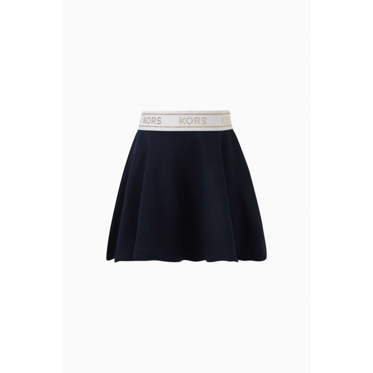 Michael Kors Kids - Logo-waistband Flared Miniskirt in Polyester
