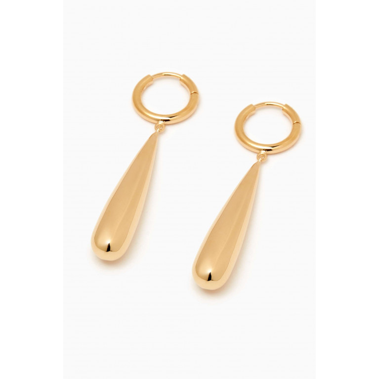 Ragbag - Long Drop Earrings in 18kt Gold-plated Brass Yellow