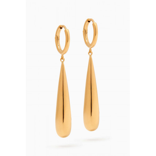 Ragbag - Long Drop Earrings in 18kt Gold-plated Brass Yellow