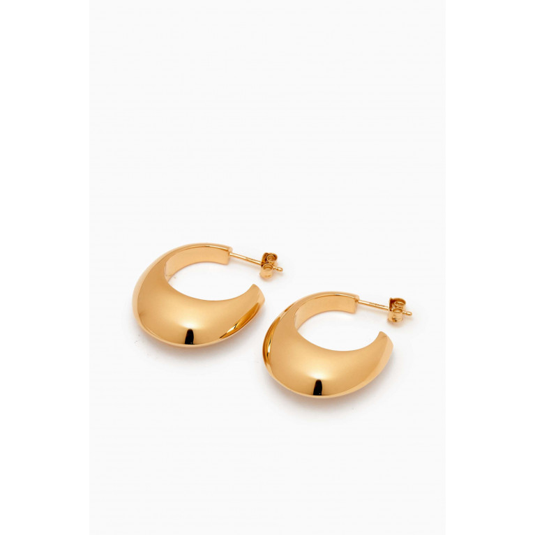Ragbag - Long Drop Earrings in 18kt Gold-plated Brass