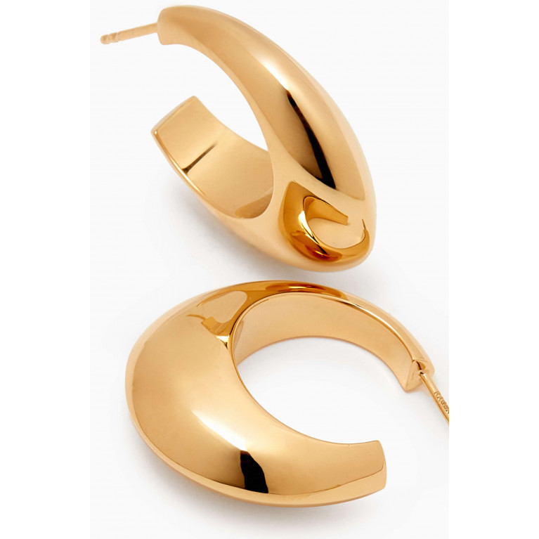 Ragbag - Long Drop Earrings in 18kt Gold-plated Brass