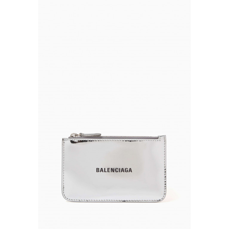 Balenciaga - Large Cash, Coin & Card Holder in Metallic Leather