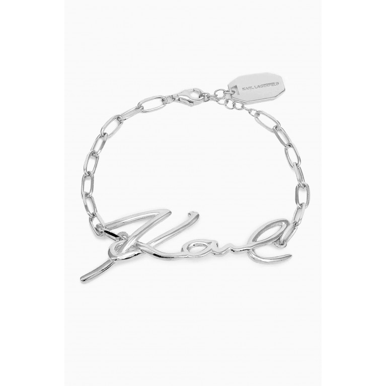 Karl Lagerfeld - Karl Signature Bracelet in Recycled Sterling Silver
