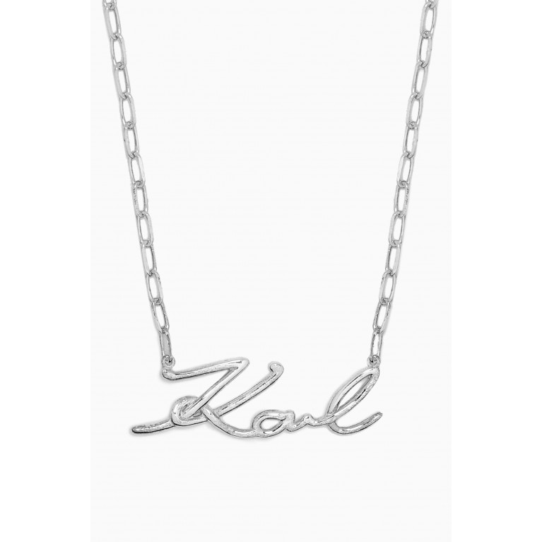 Karl Lagerfeld - Karl Signature Necklace in Recycled Sterling Silver