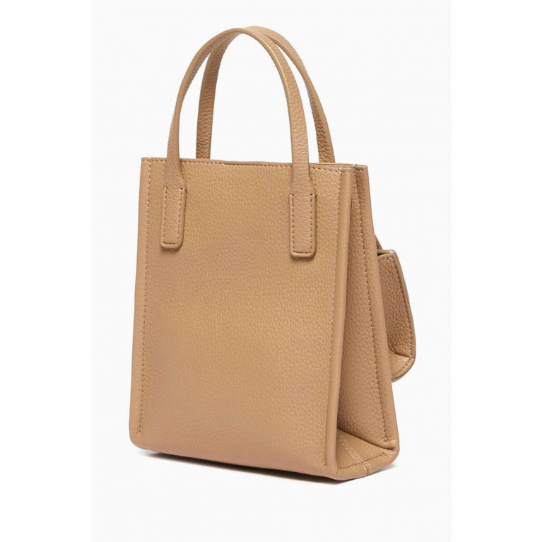 Marella - Lontra Top Handle Bag in Faux Leather Brown