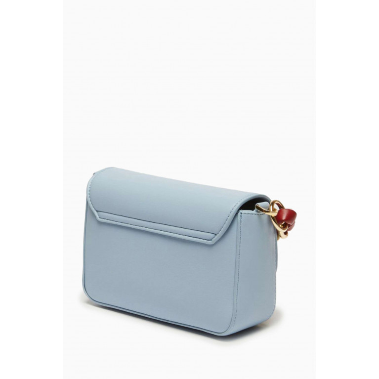 Marella - Lontra Top Handle Bag in Faux Leather Blue