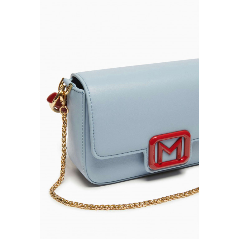 Marella - Lontra Top Handle Bag in Faux Leather Blue