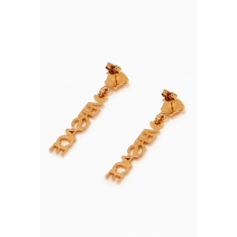 Versace - La Medusa Logo Drop Earrings in Brass