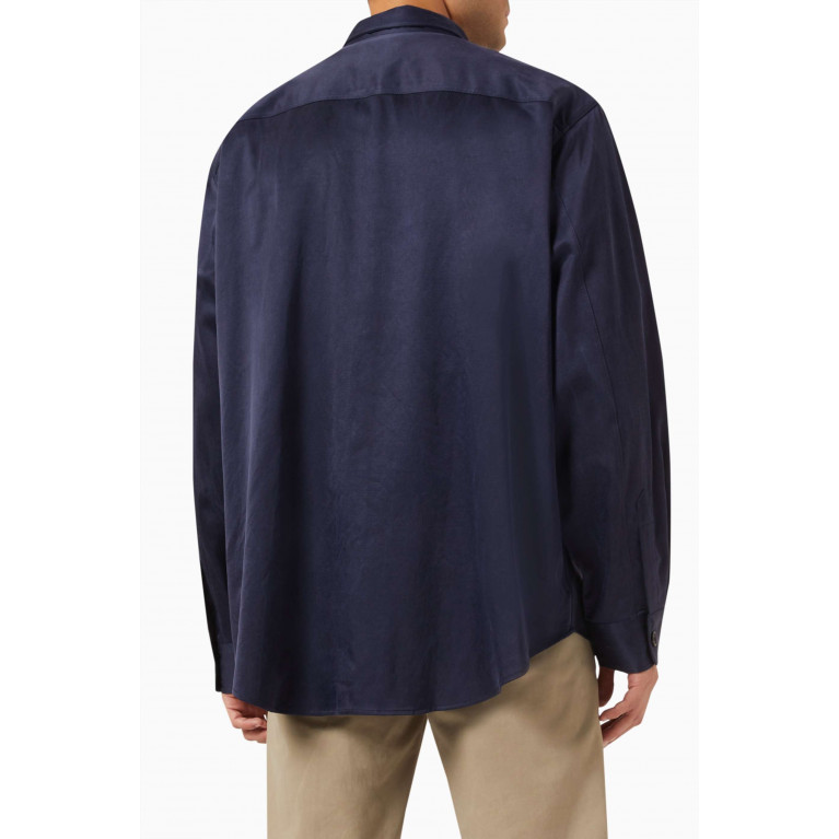 Ami - Buttoned Overshirt in Wool-blend