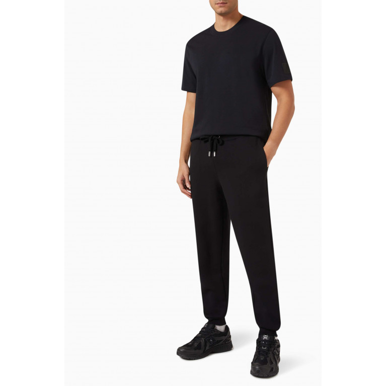 Ami - Logo Sweatpants in Organic Cotton-blend Black