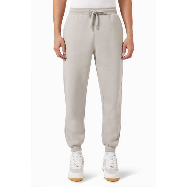 Ami - Logo Sweatpants in Organic Cotton-blend Grey