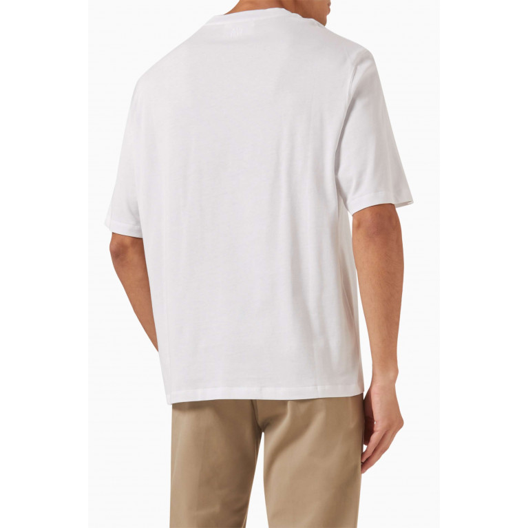 Ami - Logo T-shirt in Cotton-jersey White