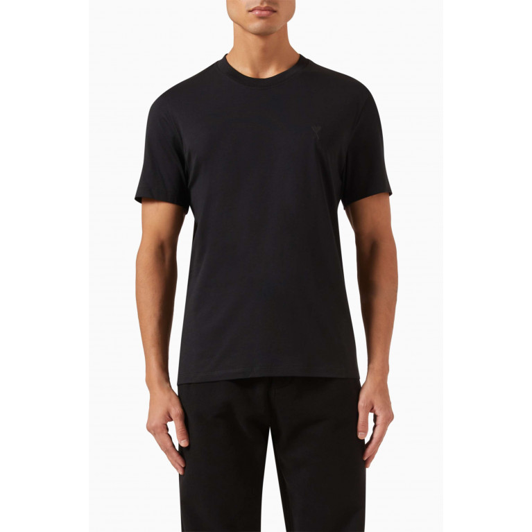 Ami - ADC T-shirt in Cotton-jersey Black