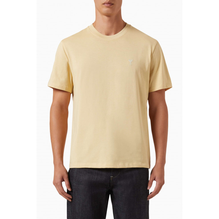 Ami - ADC T-shirt in Cotton Jersey Yellow
