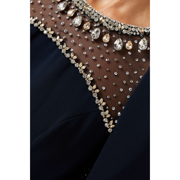 Jenny Packham - Loretta Crystal-embellished Cape Gown