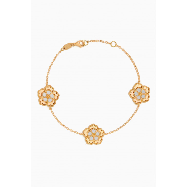 Damas - Farfasha Giardino Oro Three Motif Bracelet in 18kt Yellow & White Gold
