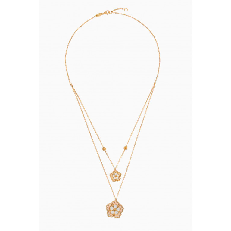 Damas - Farfasha Giardino Oro Layered Necklace in 18kt Yellow & White Gold
