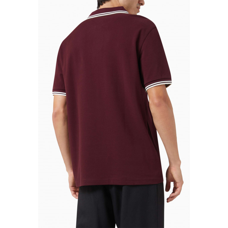 Fred Perry - Twin Tipped Polo Shirt in Cotton Piqué Red