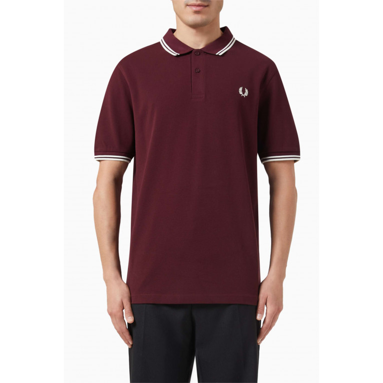 Fred Perry - Twin Tipped Polo Shirt in Cotton Piqué Red