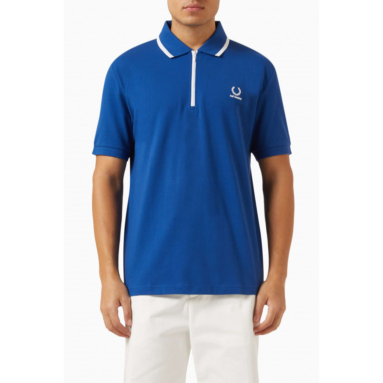 Fred Perry - Half-zip Polo Shirt in Cotton