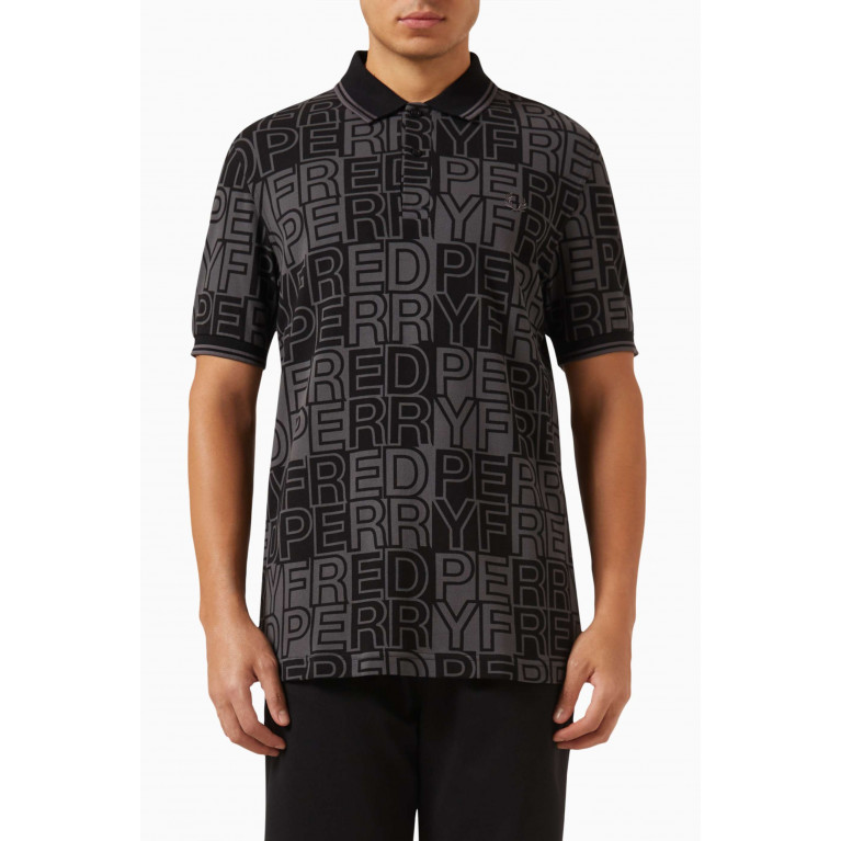 Fred Perry - Block Graphic Polo Shirt in Cotton Piqué