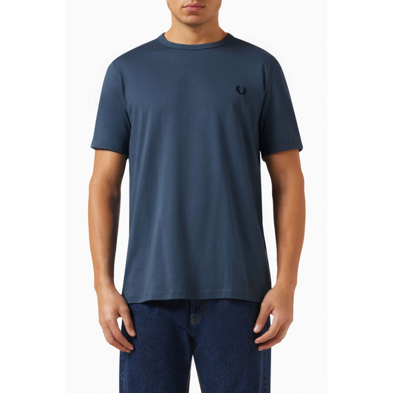 Fred Perry - Ringer Logo T-Shirt in Cotton Jersey