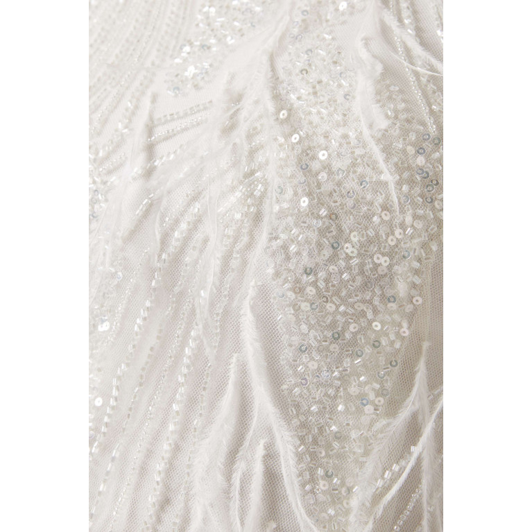 Rachel Gilbert - Aster Feather-embellished Mini Dress
