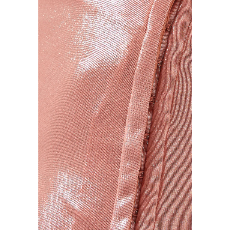 Lama Jouni - Slanted Waist Maxi Skirt Pink