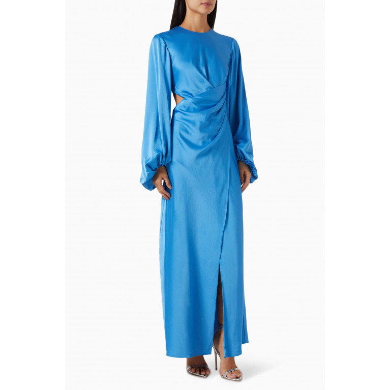 Significant Other - Lara Maxi Dress in Satin Blue