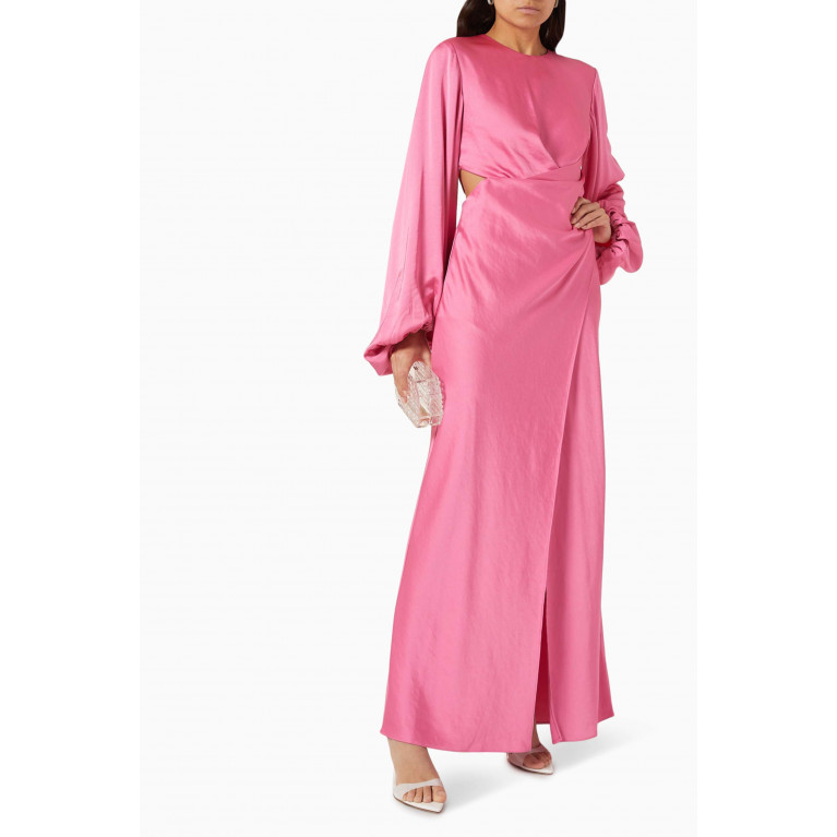 Significant Other - Lara Maxi Dress in Satin Pink