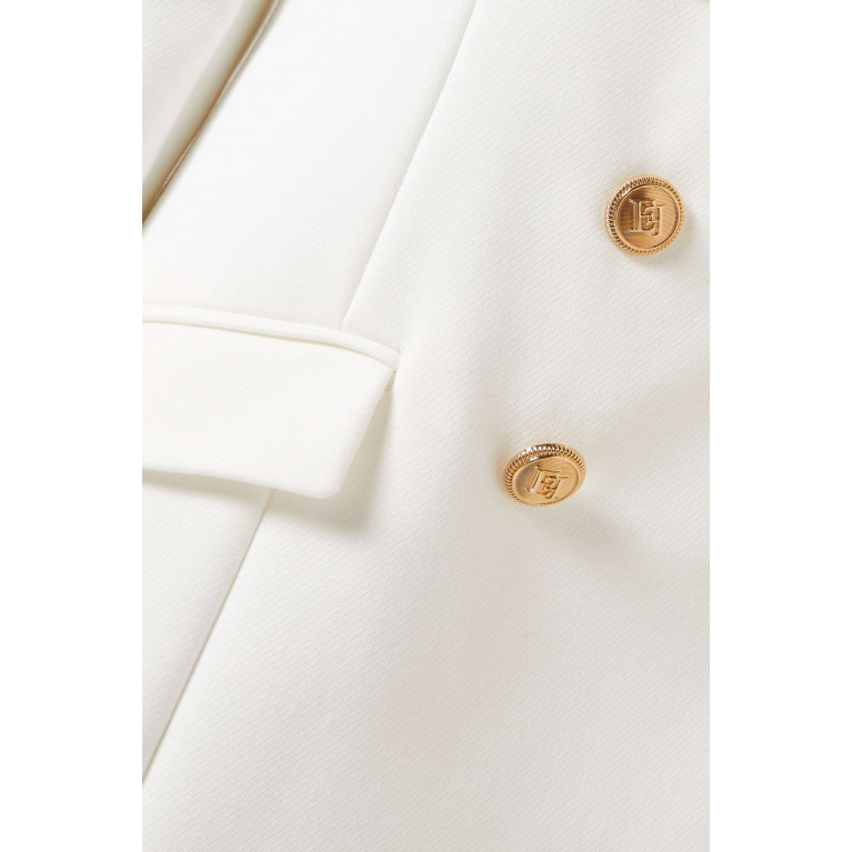 Elisabetta Franchi - Tuxedo Mini Dress in Crepe White