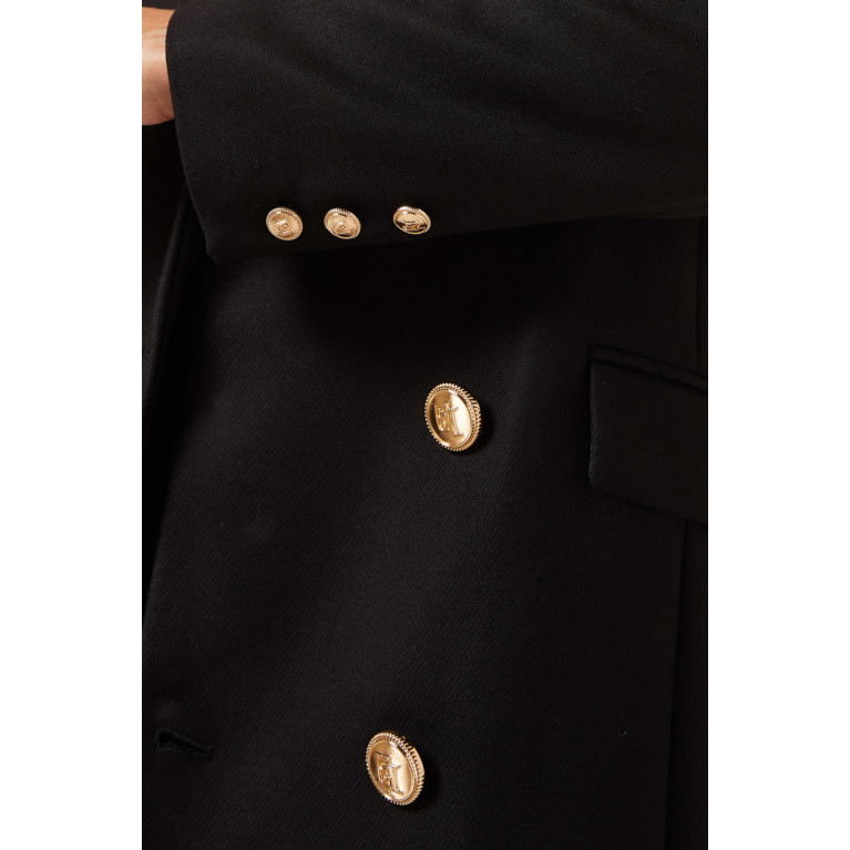 Elisabetta Franchi - Tuxedo Longline Coat in Crepe