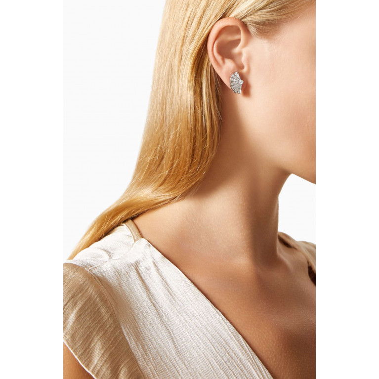 Garrard - Fanfare Symphony Diamond Stud Earrings in 18kt White Gold