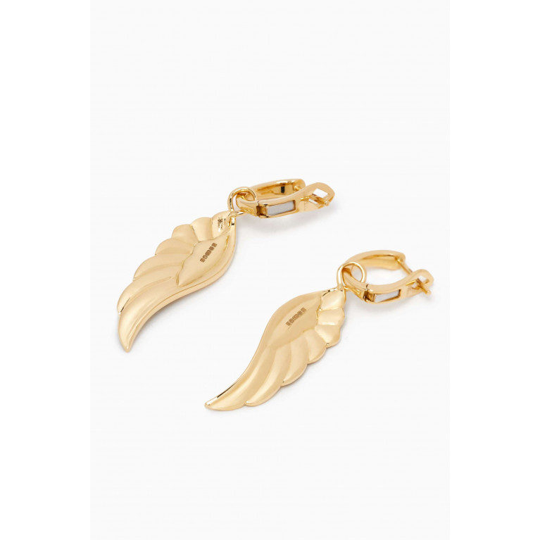 Garrard - Wings Reflection Diamond Drop Earrings in 18kt Yellow Gold