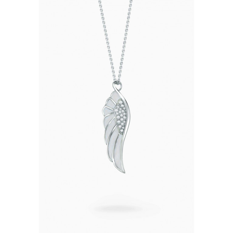 Garrard - Wings Reflection Diamond Winter Pendant Necklace in 18kt Yellow Gold