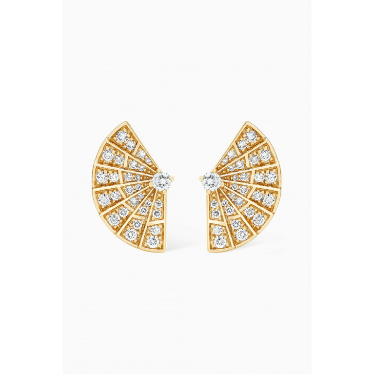 Garrard - Fanfare Symphony Diamond Stud Earrings in 18kt Yellow Gold