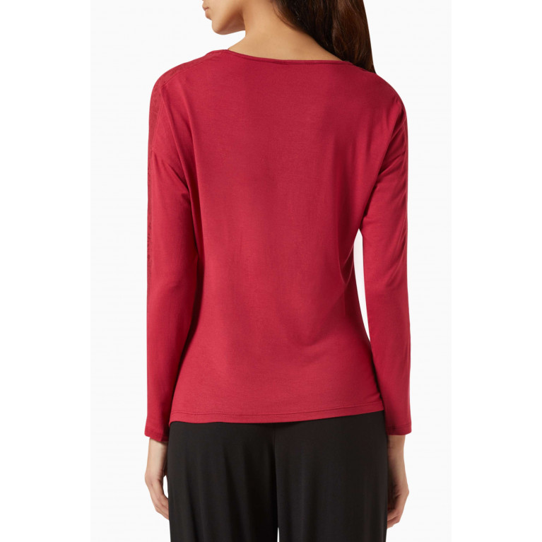 Calvin Klein - Intrinsic Pyjama Top in Stretch Modal-jersey Red